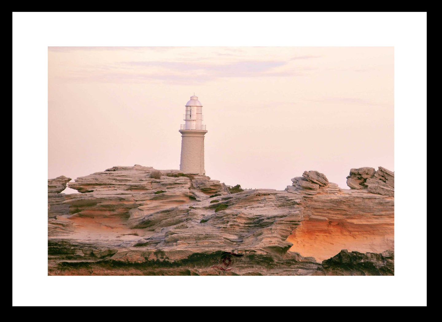 Lighthouse Photography Artwork of Bathurst Point Lighthouse Artwork. Fine Art Print with Black Frame. 