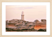 Load image into Gallery viewer, Lighthouse Photography Artwork of Bathurst Point Lighthouse Artwork. Fine Art Print with Wood Frame. 
