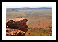 Load image into Gallery viewer, Pilbara Photography Artwork taken from the summit of Mount Bruce in the Karijini National Park. Fine Art Print with Black Frame.
