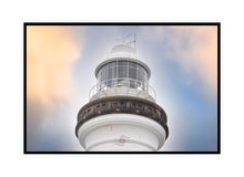 Load image into Gallery viewer, Lighthouse Photography Artwork of Byron Bay Lighthouse. Canvas Print with Black Frame. 
