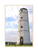 Load image into Gallery viewer, Lighthouse Photography Artwork of the Old Flamborough Head Lighthouse. Canvas Print with Wood Frame.
