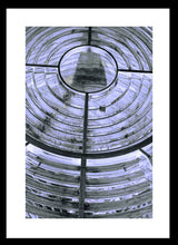 Load image into Gallery viewer, Lighthouse Photography Artwork of the spotlight in a lighthouse. Fine Art Print with Black Frame.
