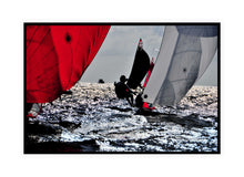 Load image into Gallery viewer, Sailing Dinghy Wall Art, red kites, 29er skiff fleet, Fremantle Sailing Club, Perth, Western Australia, Framed Prints, Canvas, Acrylic
