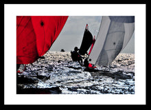 Load image into Gallery viewer, Sailing Dinghy Wall Art, red kites, 29er skiff fleet, Fremantle Sailing Club, Perth, Western Australia, Framed Prints, Canvas, Acrylic
