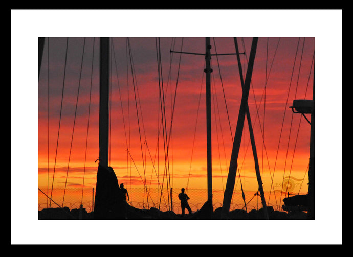 Yacht Wall Art, sunset, fishing, end of the day, Fremantle Sailing Club, Western Australia, Framed Prints, Canvas, Acrylic