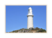 Load image into Gallery viewer, Lighthouse Photography Artwork of Bathusrt Lighthouse. Canvas Print with Wood Frame.
