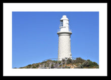 Load image into Gallery viewer, Lighthouse Photography Artwork of Bathusrt Lighthouse. Fine Art Print with Black Frame.
