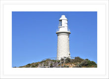 Load image into Gallery viewer, Lighthouse Photography Artwork of Bathusrt Lighthouse. Fine Art Print with White Frame.
