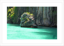 Load image into Gallery viewer, Phuket Ocean Wall Art, small island rock, broken away from the cliff face, &quot;Ko Na Khae &quot; Northwest of Phuket Island, Thailand, Framed Prints, Canvas, Acrylic
