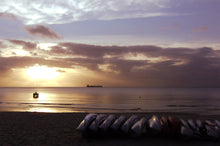 Load image into Gallery viewer, Sun Rise Wall Art, kayaks, beach, awakening at dawn, Queensland, Australia, Framed Prints, Canvas, Acrylic
