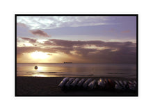 Load image into Gallery viewer, Sun Rise Wall Art, kayaks, beach, awakening at dawn, Queensland, Australia, Framed Prints, Canvas, Acrylic
