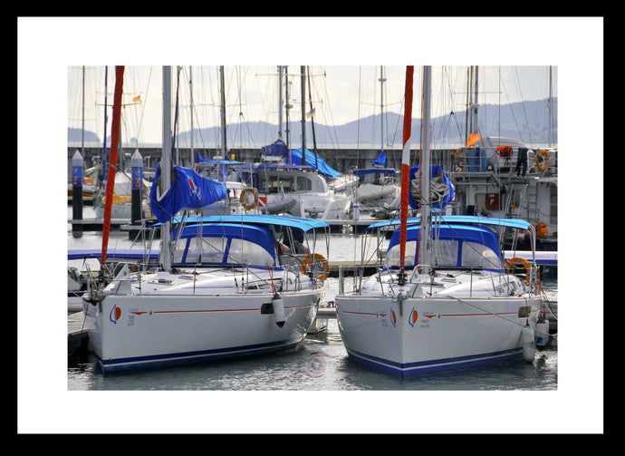 Yacht Wall Art, Sunsail charter yachts, Langkawi Marina, Malaysia, Framed Prints, Canvas, Acrylic