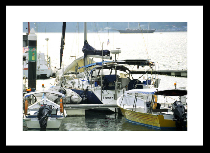 Yacht Wall Art, yacht Sydney, mooring pen, Langkawi Yacht Club marina, Malaysia, Framed Prints, Canvas, Acrylic