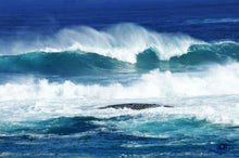 Load image into Gallery viewer, Ocean Photography Wall Art Print of the wind and ocean combine in &quot;horse mane&#39; like waves in the mighty Southern Ocean, Southern Western Australia. Unframed Print.
