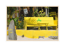 Load image into Gallery viewer, Beach Cafe Wall Art, Yellow Bar Cafe, palm trees, Langkawi Beach, Malaysia, Framed Prints, Canvas &amp; Acrylic
