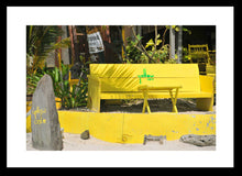 Load image into Gallery viewer, Beach Cafe Wall Art, Yellow Bar Cafe, palm trees, Langkawi Beach, Malaysia, Framed Prints, Canvas &amp; Acrylic
